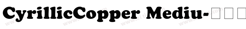 CyrillicCopper Mediu字体转换